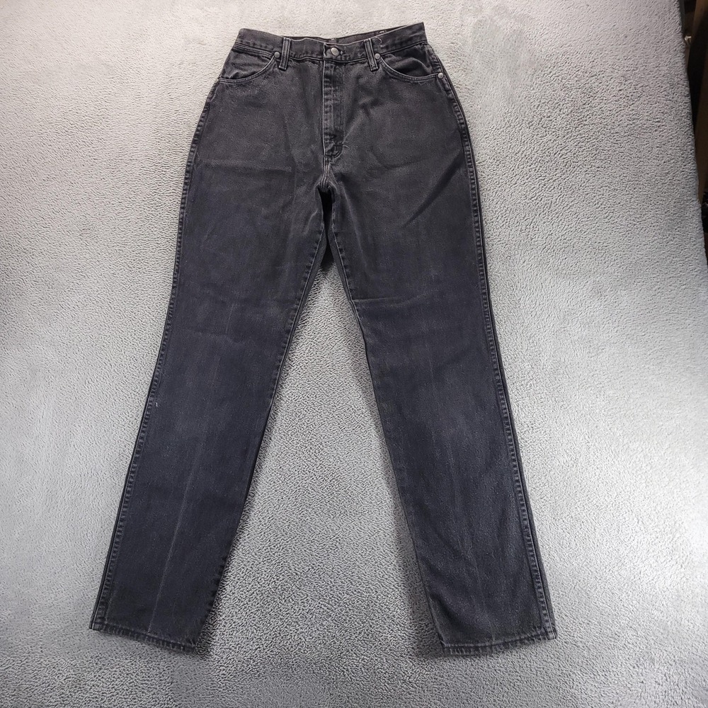 Wrangler Jeans Womens 14 Black Cowboy Cut 12MWZ Western High Rise Made in USA